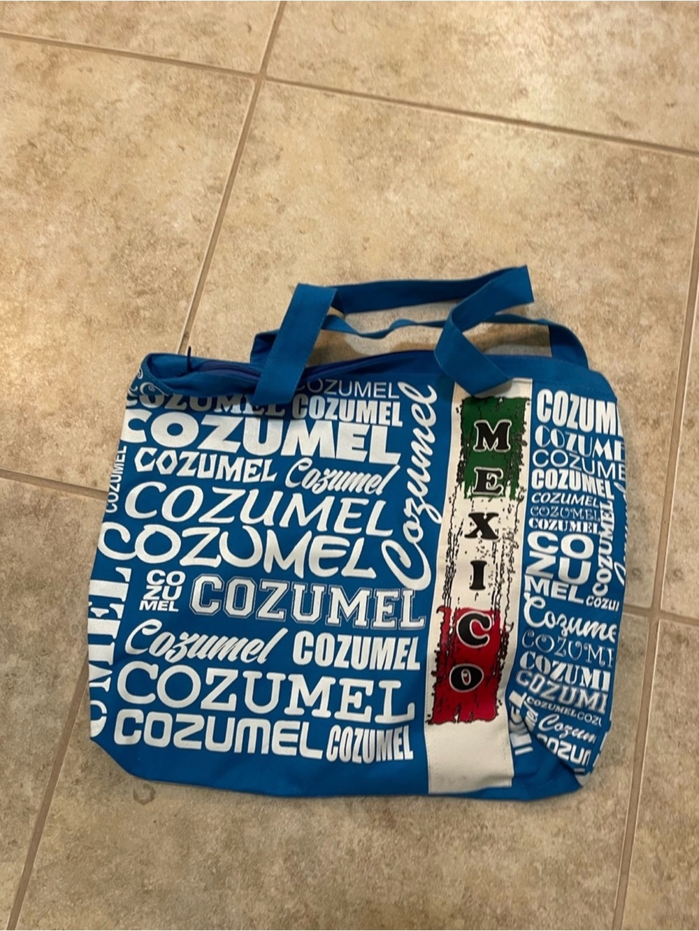 Blue Cozumel Mexico Tote Bag